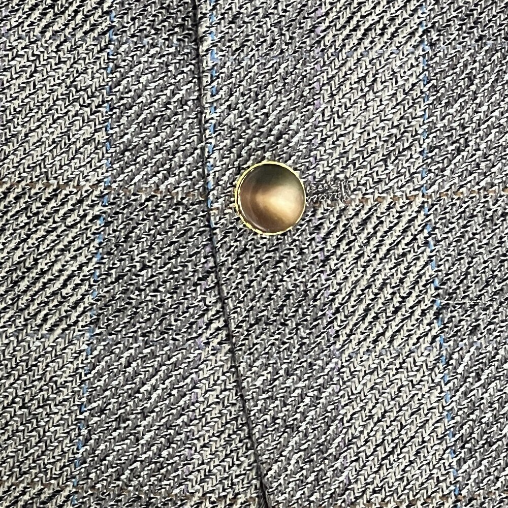 VTG 80's LeBaron Tweed Blazer 40X 40R Union Made USA Herringbone Ivy Sport Coat - Picture 8 of 16